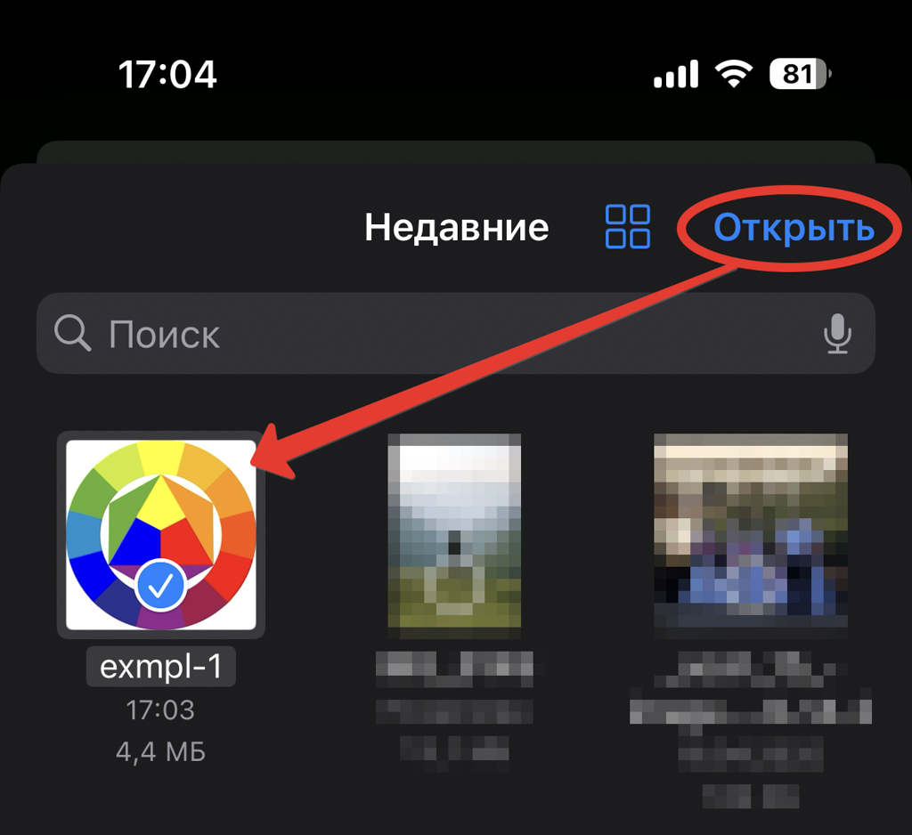 Открытие DNG файла